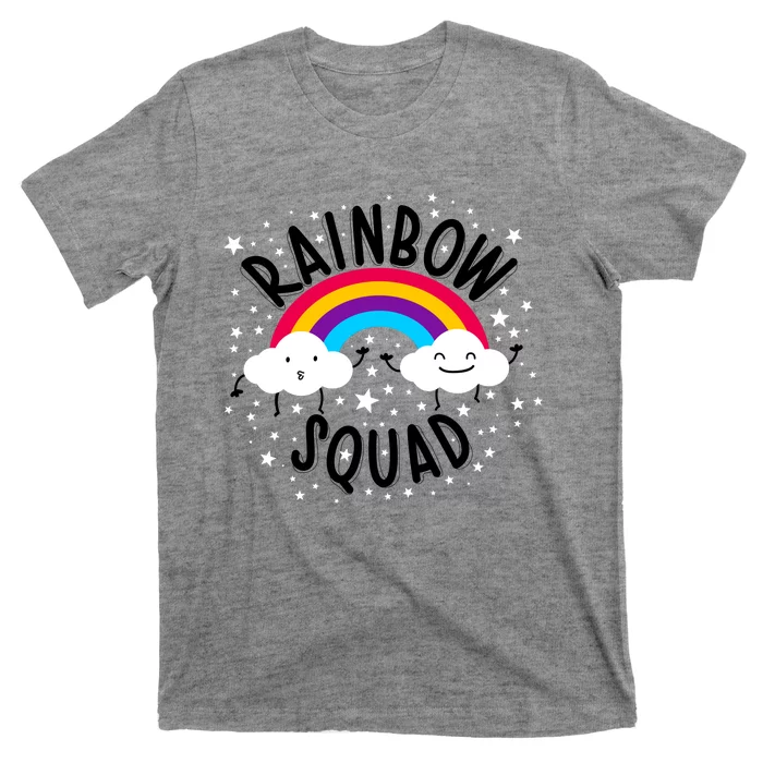 Rainbow Squad Cute Funny Cloud Sky Stars T-Shirt