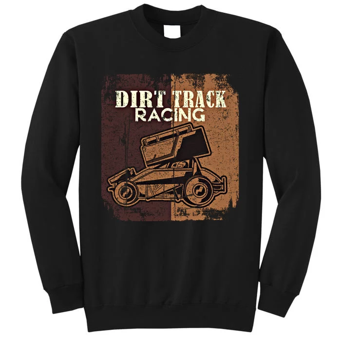 Retro Sprint Car Dirt Track Racing Race Motorsport Fan Gift Sweatshirt