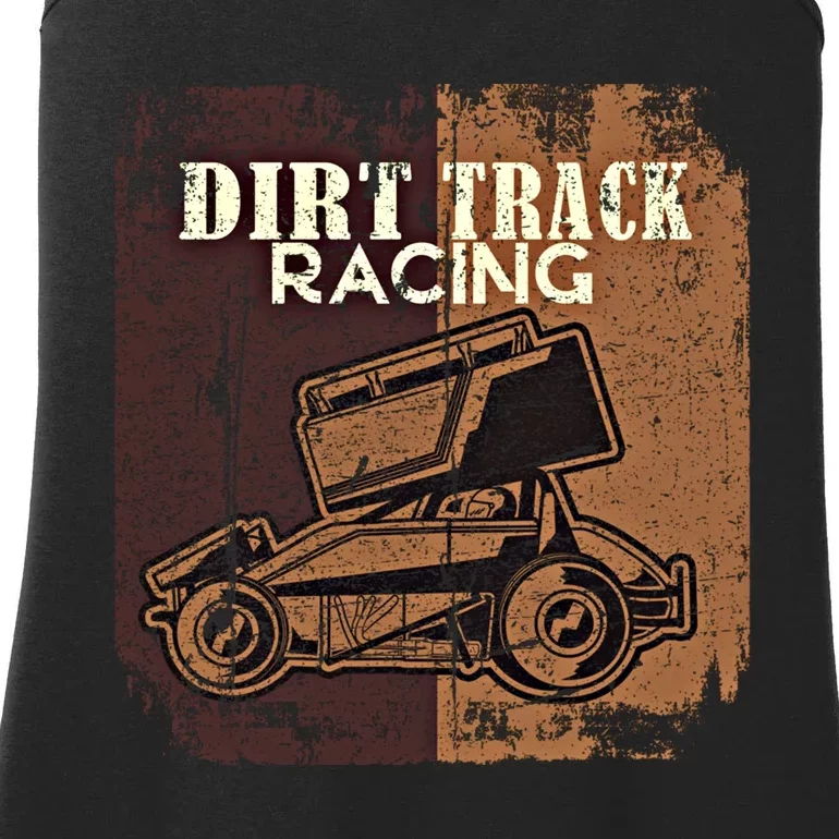 Retro Sprint Car Dirt Track Racing Race Motorsport Fan Gift Ladies Essential Tank