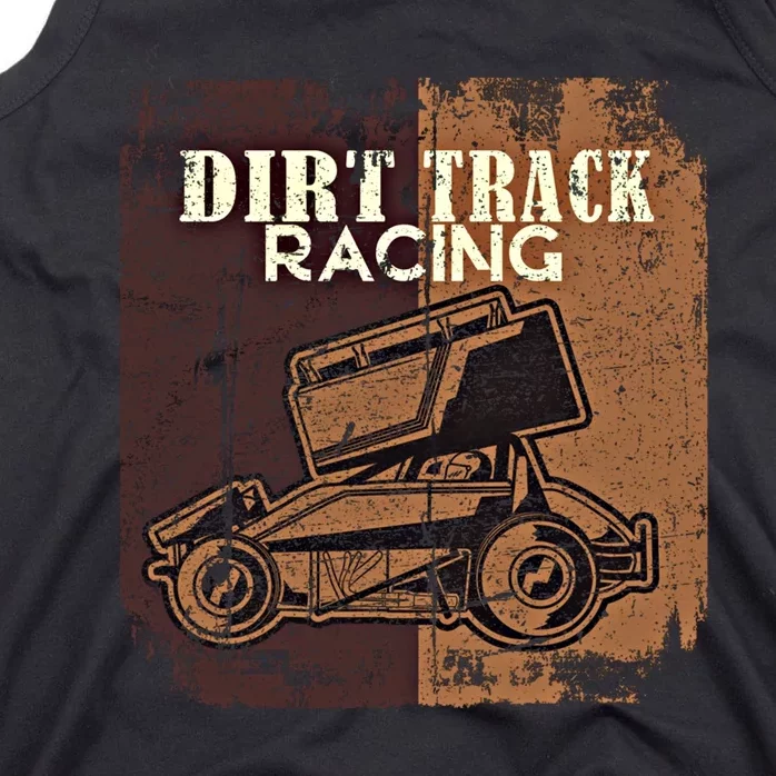 Retro Sprint Car Dirt Track Racing Race Motorsport Fan Gift Tank Top