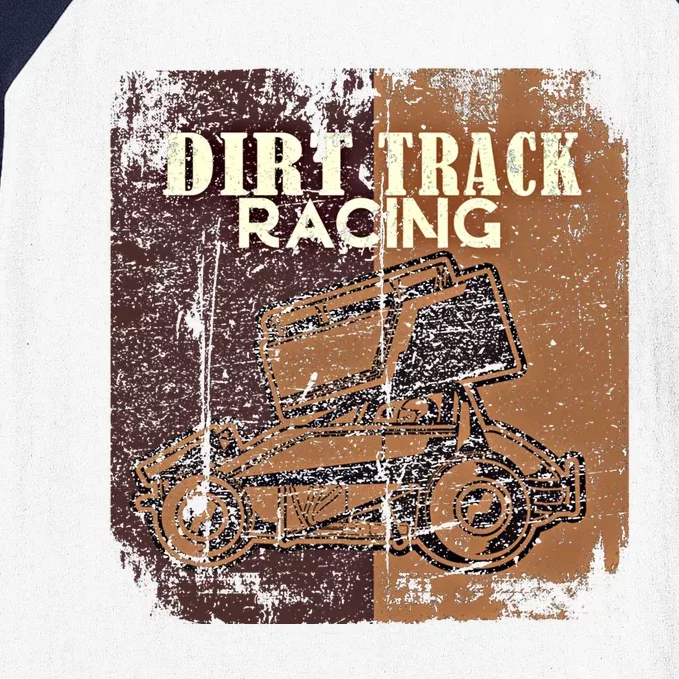 Retro Sprint Car Dirt Track Racing Race Motorsport Fan Gift Baseball Sleeve Shirt