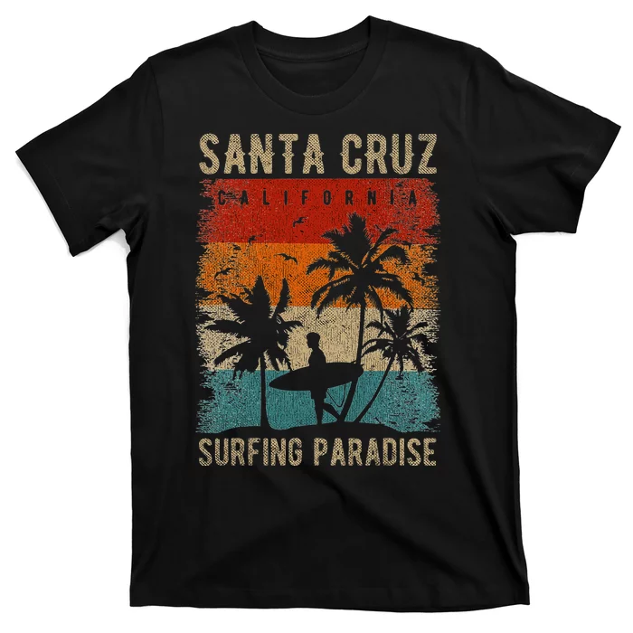 Retro Santa Cruz California Surfing Santa Cruz T-Shirt