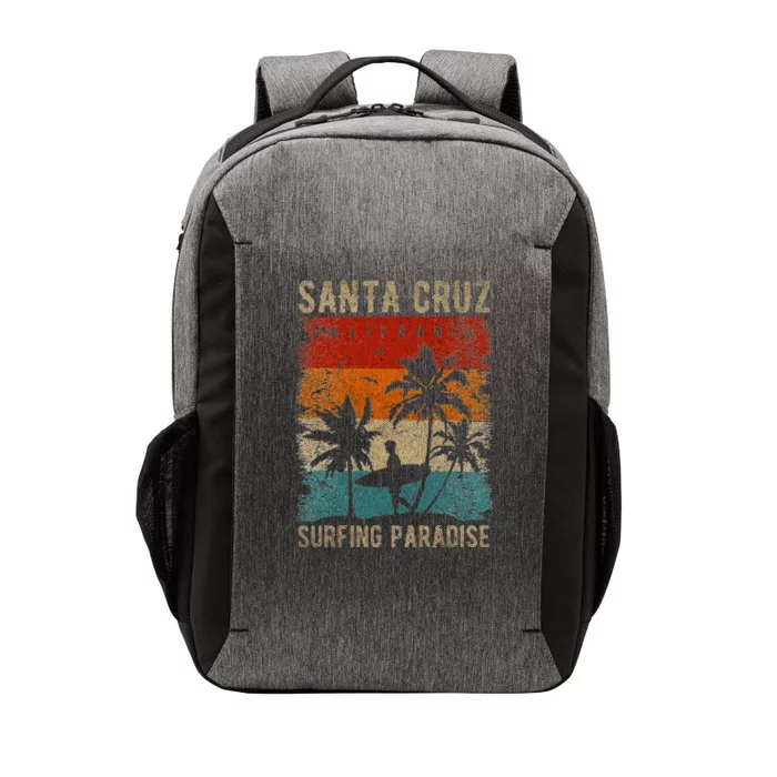 Retro Santa Cruz California Surfing Santa Cruz Vector Backpack