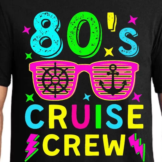 Retro Style Costume 80's Cruise Crew Trip 1980s Pajama Set