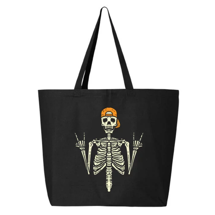 Rocker Skeleton Cap Skater Cool Halloween Punk Rock 25L Jumbo Tote