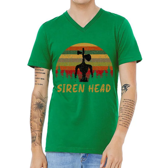 Retro Supernatural Cryptid Siren Head V-Neck T-Shirt