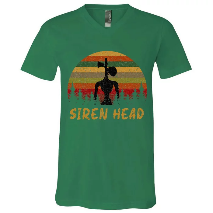 Retro Supernatural Cryptid Siren Head V-Neck T-Shirt