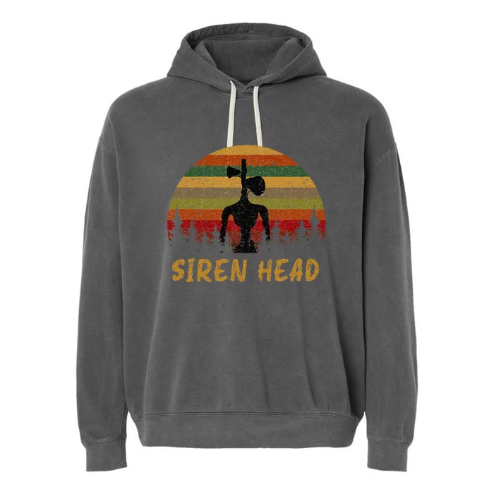 Retro Supernatural Cryptid Siren Head Garment-Dyed Fleece Hoodie