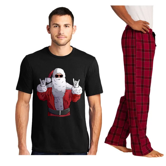 Rock Santa Claus Christmas Gift Pajama Set