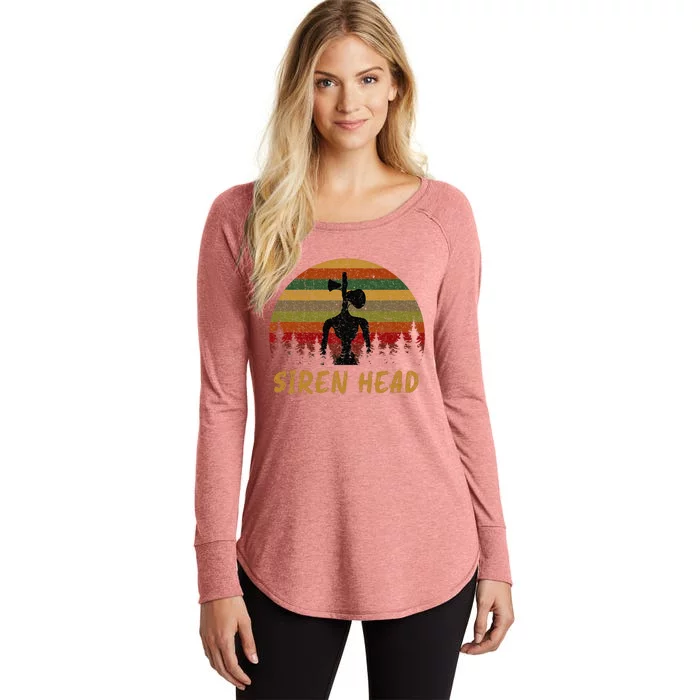 Retro Supernatural Cryptid Siren Head Women's Perfect Tri Tunic Long Sleeve Shirt