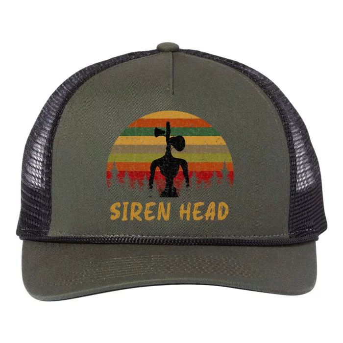 Retro Supernatural Cryptid Siren Head Retro Rope Trucker Hat Cap