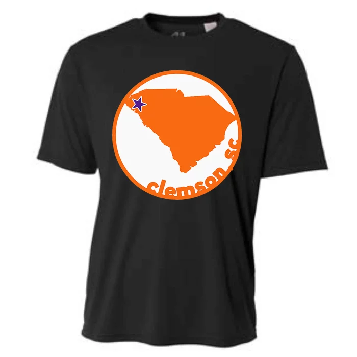 Retro South Carolina City Of Clemson Cooling Performance Crew T-Shirt