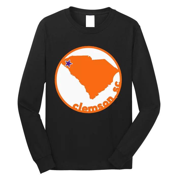 Retro South Carolina City Of Clemson Long Sleeve Shirt