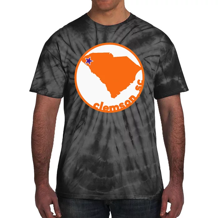 Retro South Carolina City Of Clemson Tie-Dye T-Shirt