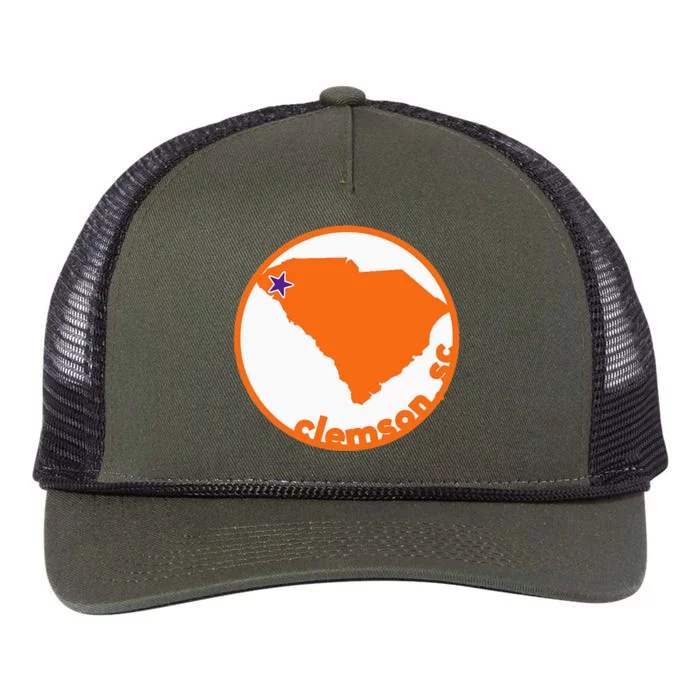 Retro South Carolina City Of Clemson Retro Rope Trucker Hat Cap