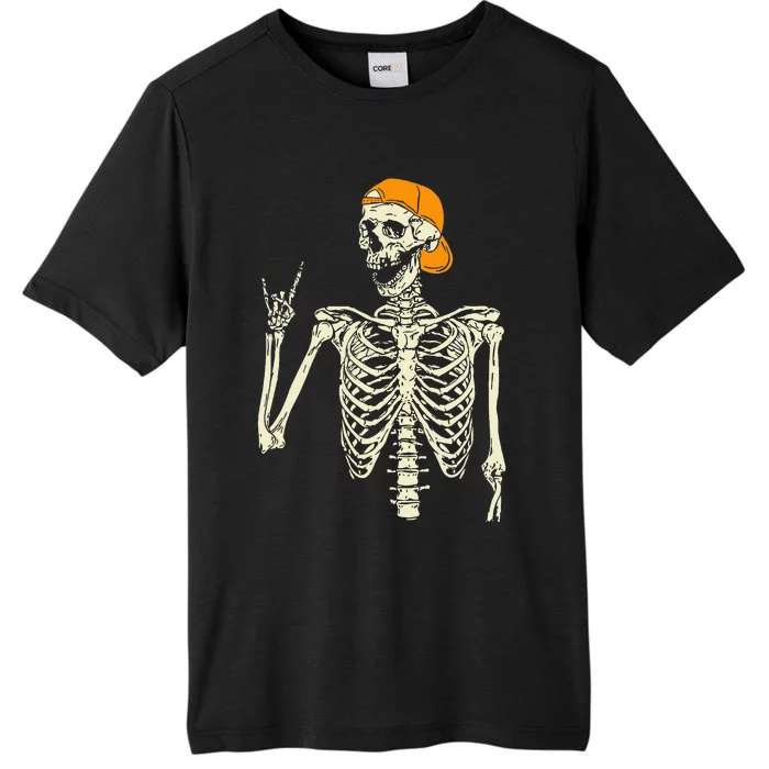 Rocker Skeleton Cap Skater Cool Halloween Punk Rock ChromaSoft Performance T-Shirt