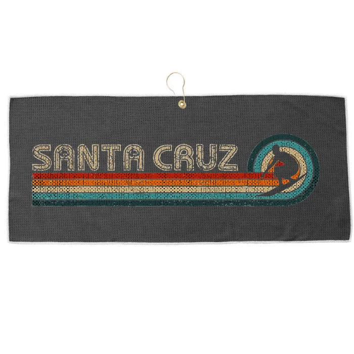 Retro Santa Cruz California Surfing Santa Cruz Large Microfiber Waffle Golf Towel