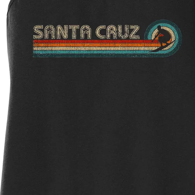 Retro Santa Cruz California Surfing Santa Cruz Women's Racerback Tank