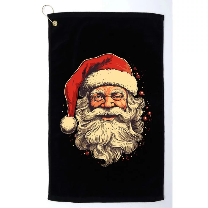 Retro Santa Claus Old Fashioned Vintage Style Christmas Platinum Collection Golf Towel