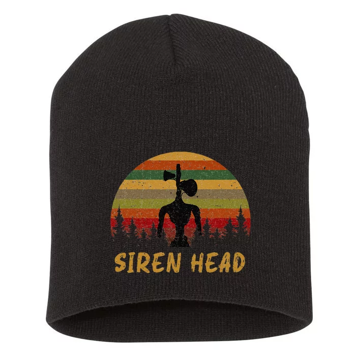 Retro Supernatural Cryptid Siren Head Short Acrylic Beanie