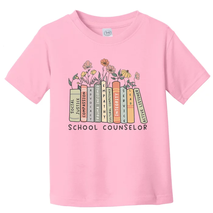 Retro School Counselor Therapisttal Health Advocate Toddler T-Shirt