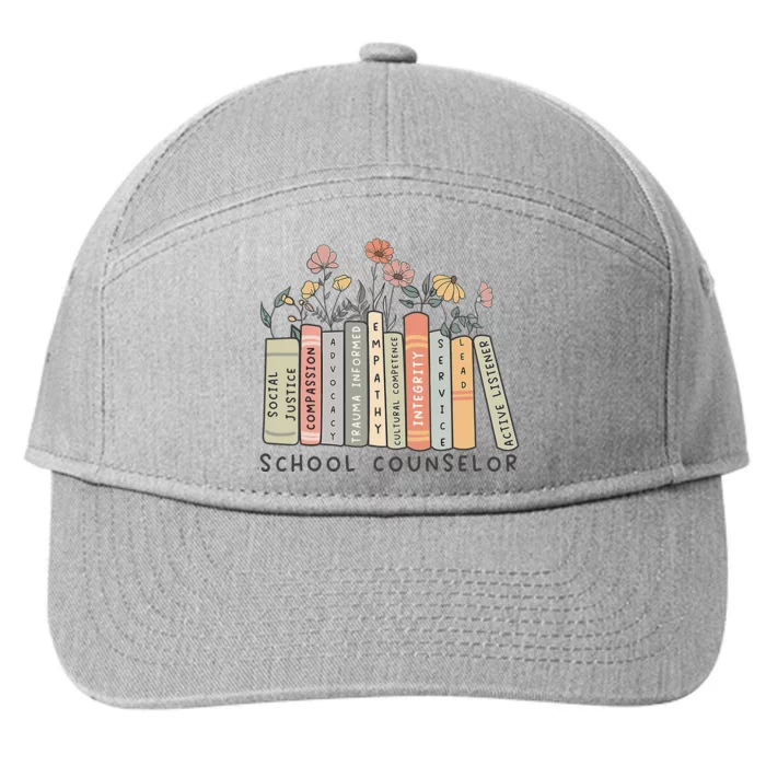 Retro School Counselor Therapisttal Health Advocate 7-Panel Snapback Hat