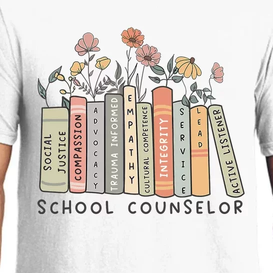 Retro School Counselor Therapisttal Health Advocate Pajama Set