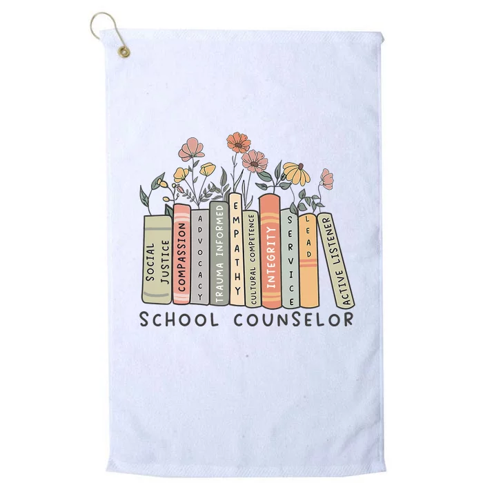 Retro School Counselor Therapisttal Health Advocate Platinum Collection Golf Towel