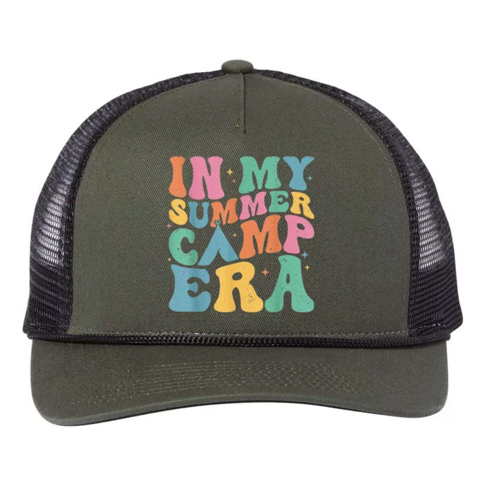 Retro Summer Camper Women Groovy In My Summer Camp Era Retro Rope Trucker Hat Cap