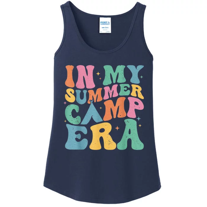 Retro Summer Camper Women Groovy In My Summer Camp Era Ladies Essential Tank