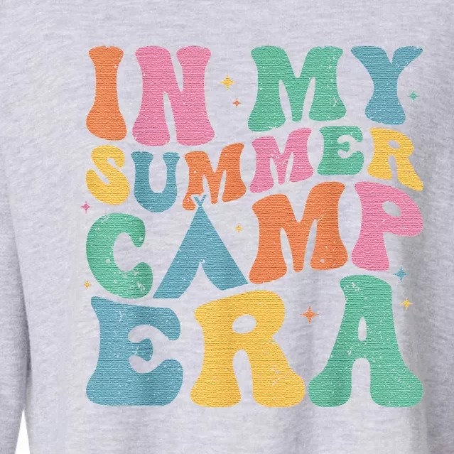 Retro Summer Camper Women Groovy In My Summer Camp Era Cropped Pullover Crew