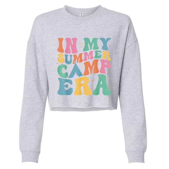 Retro Summer Camper Women Groovy In My Summer Camp Era Cropped Pullover Crew