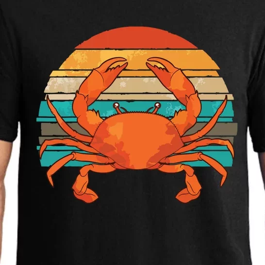 Retro Seafood Crab Lover Crabbing Sea Animal Crab Pajama Set