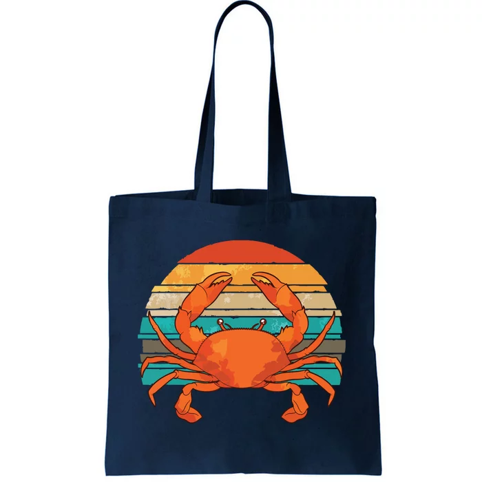 Retro Seafood Crab Lover Crabbing Sea Animal Crab Tote Bag