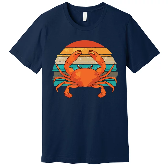 Retro Seafood Crab Lover Crabbing Sea Animal Crab Premium T-Shirt