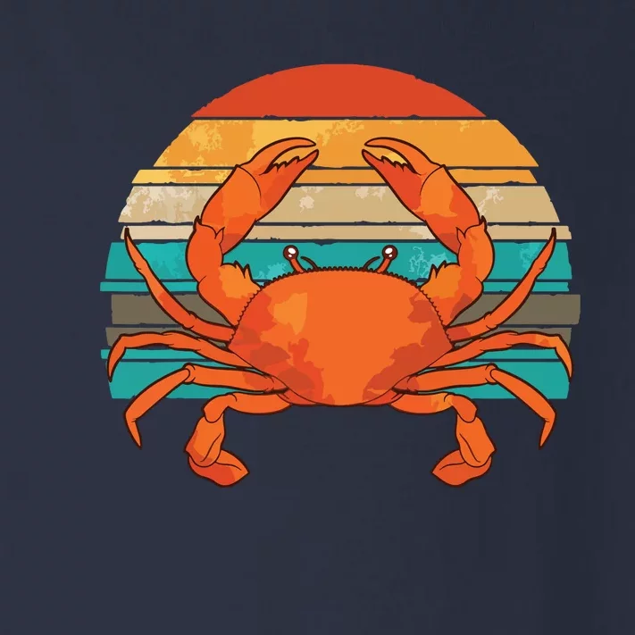 Retro Seafood Crab Lover Crabbing Sea Animal Crab Toddler Long Sleeve Shirt