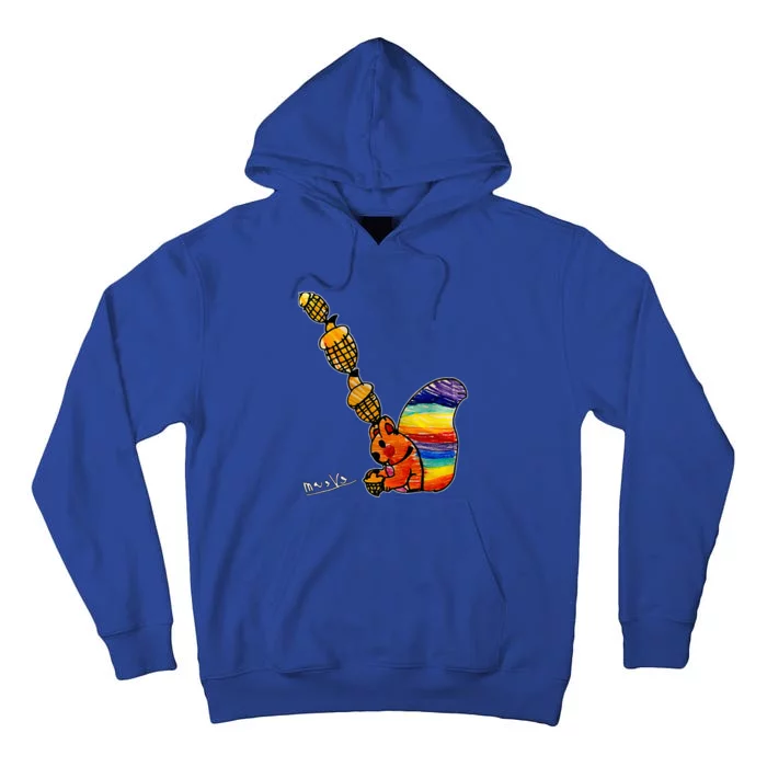 Rainbow Squirrel Drawing Tall Hoodie