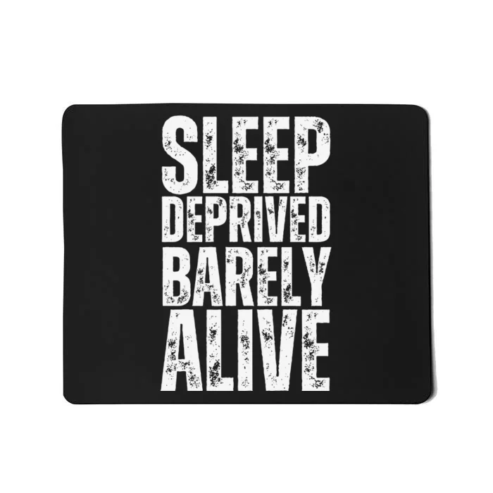 Retro Sleep Deprived Barely Alive Funny Halloween Mousepad