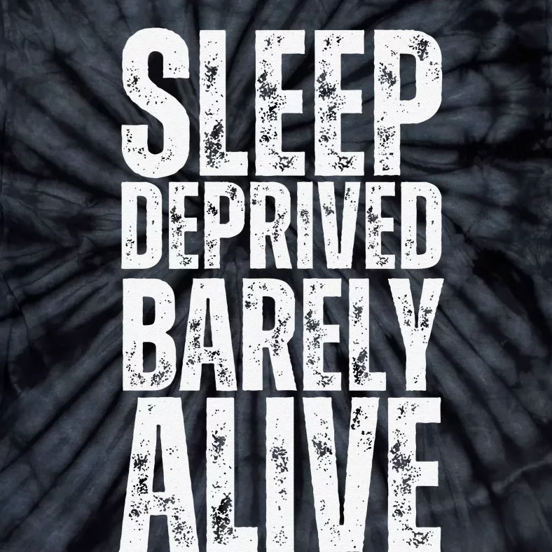 Retro Sleep Deprived Barely Alive Funny Halloween Tie-Dye T-Shirt