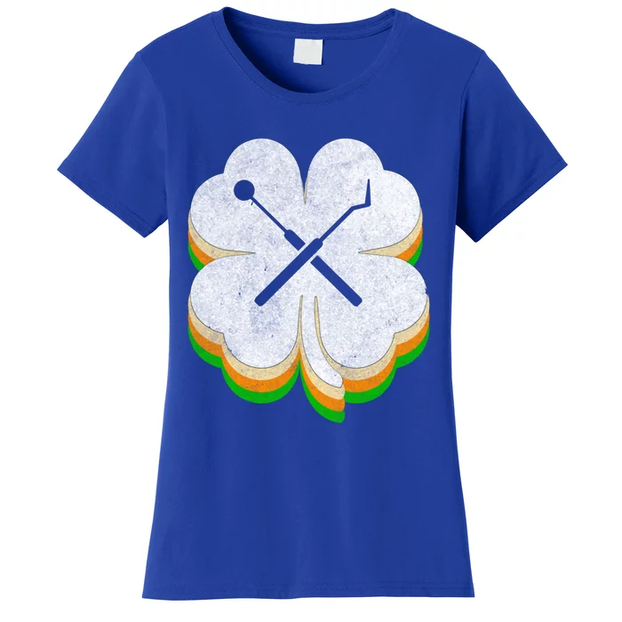 Retro Shamrock Dentist Dental Hygienist St Patricks Day Gift Women's T-Shirt