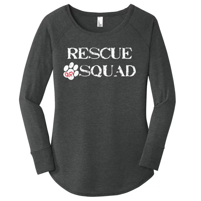 Rescue Squad Dog Paw Heart Women's Perfect Tri Tunic Long Sleeve Shirt