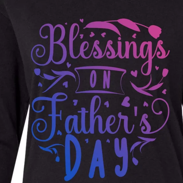 Retro Son Daughter Family Matching Blessing On Fathers Day Gift Womens Cotton Relaxed Long Sleeve T-Shirt