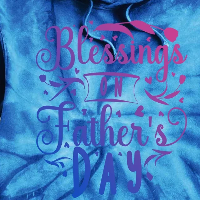 Retro Son Daughter Family Matching Blessing On Fathers Day Gift Tie Dye Hoodie