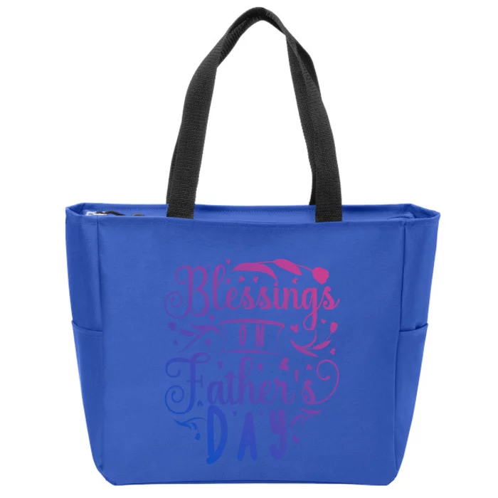 Retro Son Daughter Family Matching Blessing On Fathers Day Gift Zip Tote Bag