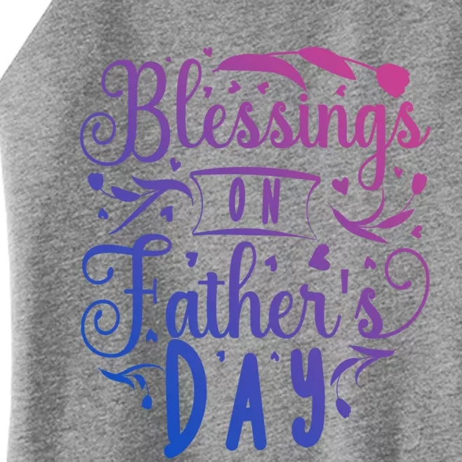 Retro Son Daughter Family Matching Blessing On Fathers Day Gift Women’s Perfect Tri Rocker Tank