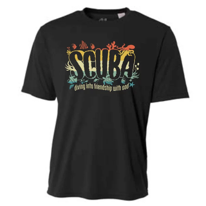 Retro Scuba Diving Vbs 2024 Cooling Performance Crew T-Shirt