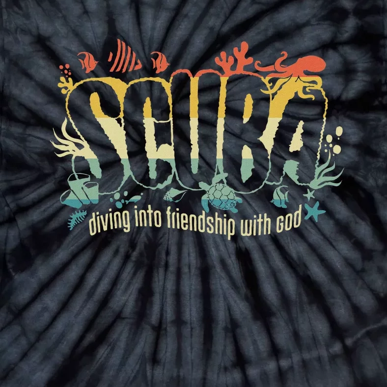 Retro Scuba Diving Vbs 2024 Tie-Dye T-Shirt