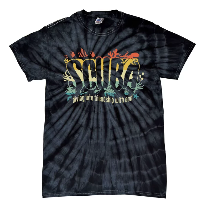 Retro Scuba Diving Vbs 2024 Tie-Dye T-Shirt