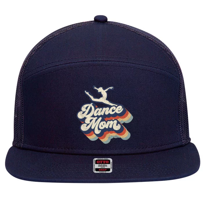 Retro Sunset Dance Mom Ballet Mom Dancing Mom Mother's Day Cute Gift 7 Panel Mesh Trucker Snapback Hat