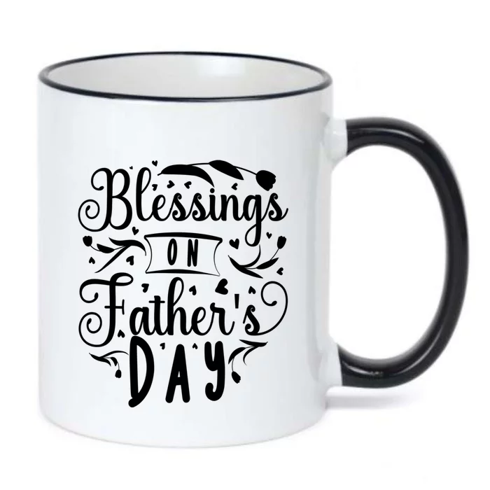 Retro Son Daughter Family Matching Blessing On Father's Day Meaningful Gift Black Color Changing Mug